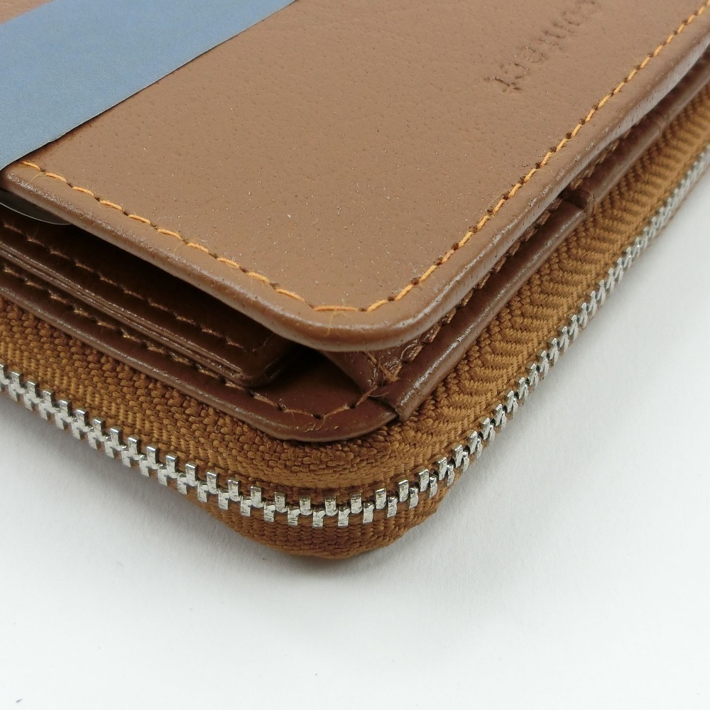 Other Buffalo Leather Bifold Wallet Camel Leather Short Wallet - Picture 5 of 7